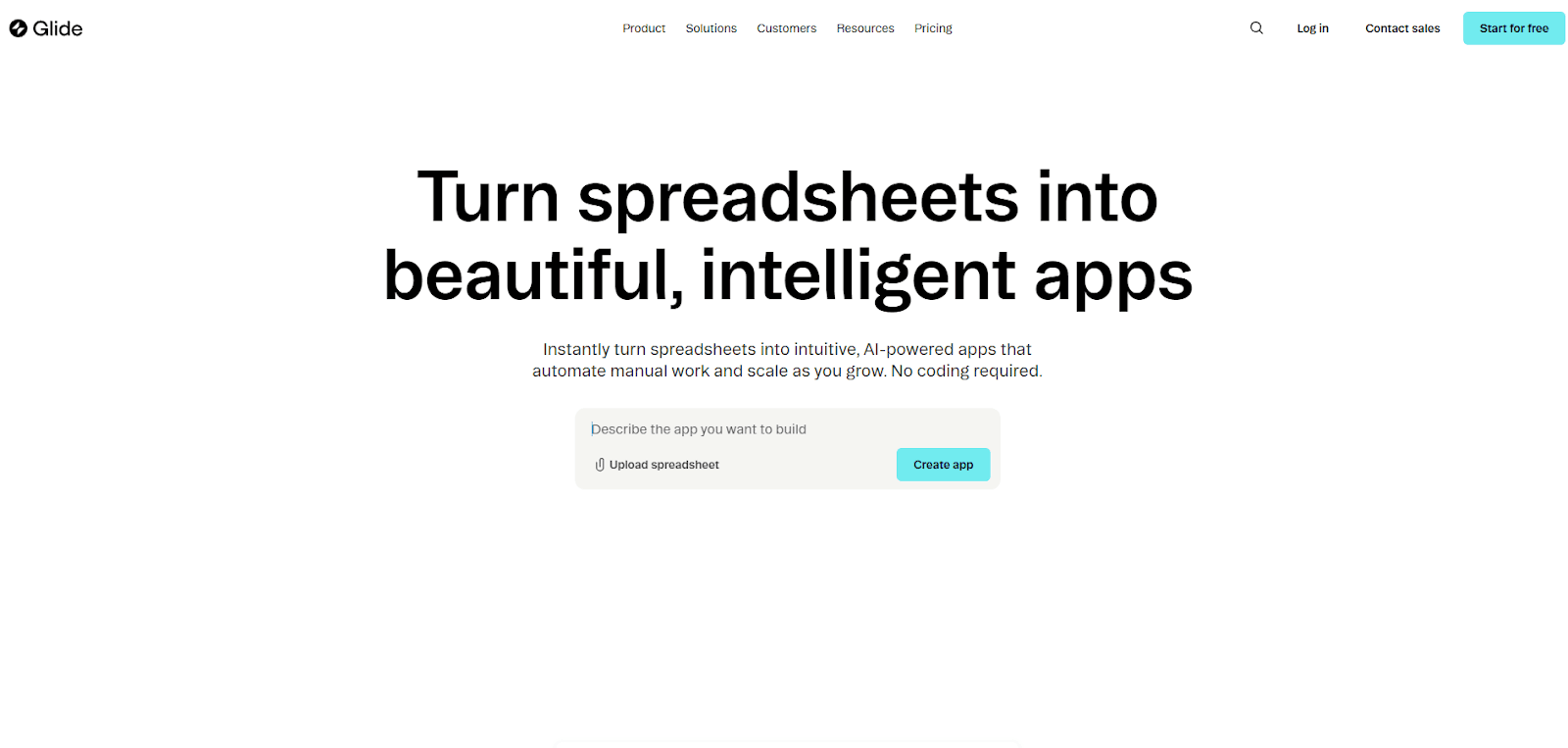 Glide – Best for Internal MVPs and Data-Driven Apps