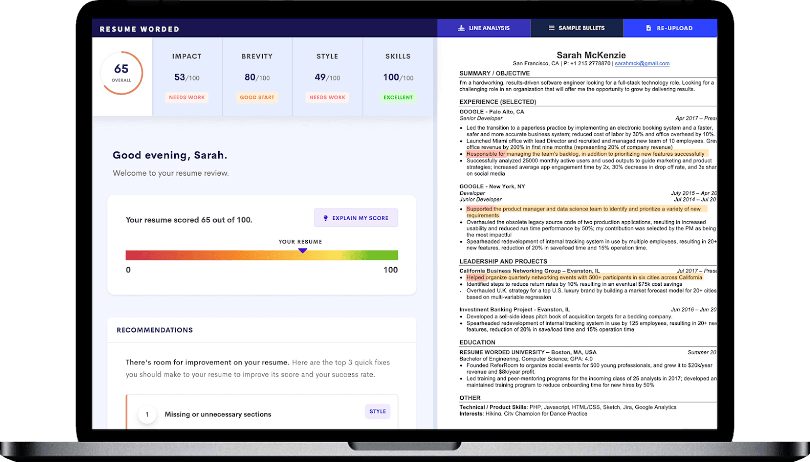 AI Resume Feedback Tool